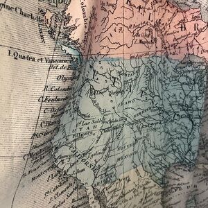 Map Print North America 51”x60”